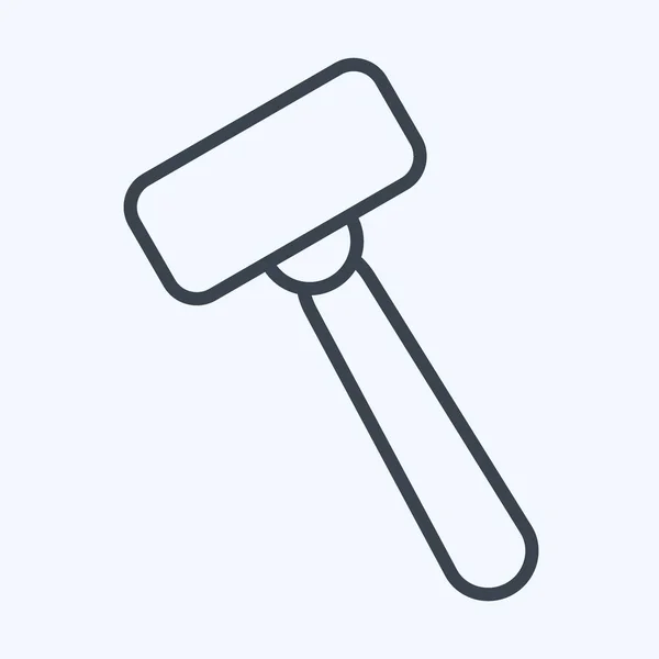 Icon Shaving Razor Suitable Barbershop Symbol Line Style Simple Design — Stockvector