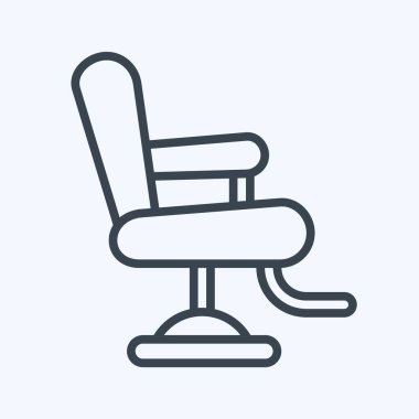 Icon Barber Chair. suitable for Barbershop symbol. line style. simple design editable. design template vector. simple illustration