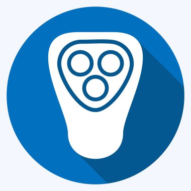 Icon Electric Shaver. suitable for Barbershop symbol. long shadow style. simple design editable. design template vector. simple illustration