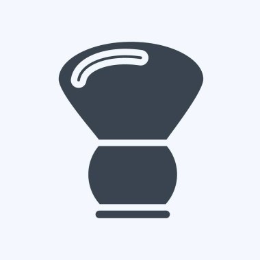 Icon Shaving Brush. suitable for Barbershop symbol. glyph style. simple design editable. design template vector. simple illustration