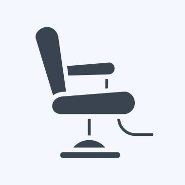 Icon Barber Chair. suitable for Barbershop symbol. glyph style. simple design editable. design template vector. simple illustration