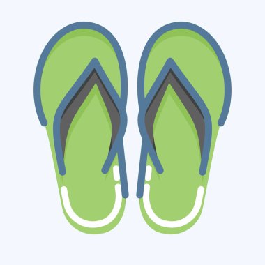 Icon Flip Flops. suitable for Summer symbol. doodle style. simple design editable. design template vector. simple illustration
