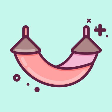 Icon Hammock. suitable for Summer symbol. MBE style. simple design editable. design template vector. simple illustration