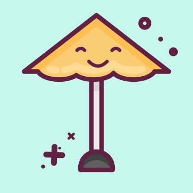 Icon Beach. suitable for Summer symbol. MBE style. simple design editable. design template vector. simple illustration