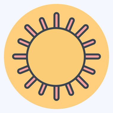 Icon Sun. suitable for Summer symbol. color mate style. simple design editable. design template vector. simple illustration