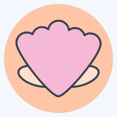 Icon Shell. suitable for Summer symbol. color mate style. simple design editable. design template vector. simple illustration