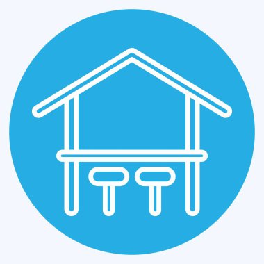 Icon Bar. suitable for Summer symbol. blue eyes style. simple design editable. design template vector. simple illustration