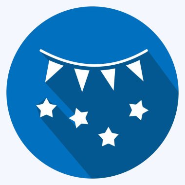 Icon Party. suitable for Summer symbol. long shadow style. simple design editable. design template vector. simple illustration