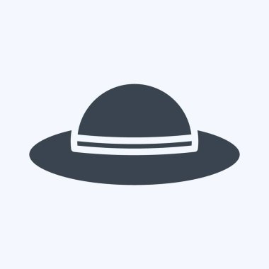 Icon Hat. suitable for Summer symbol. glyph style. simple design editable. design template vector. simple illustration