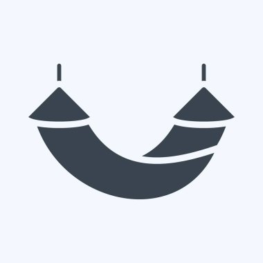Icon Hammock. suitable for Summer symbol. glyph style. simple design editable. design template vector. simple illustration