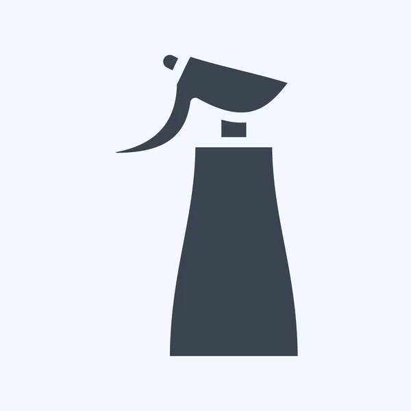 Icon Spray Suitable Barbershop Symbol Glyph Style Simple Design Editable — Stock vektor