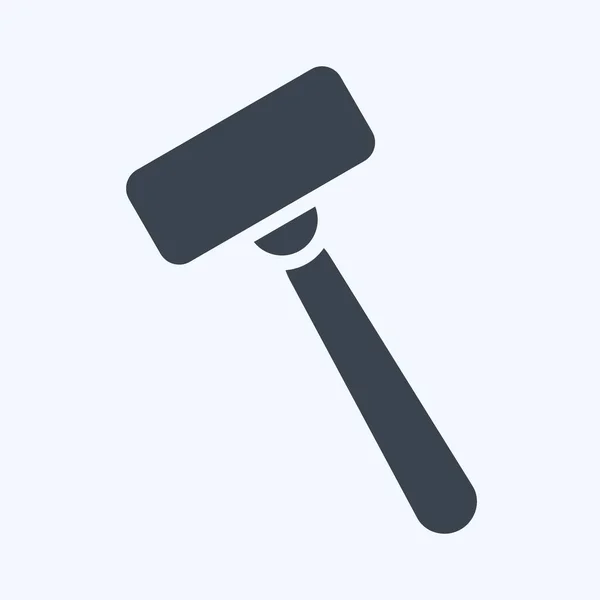 Icon Shaving Razor Suitable Barbershop Symbol Glyph Style Simple Design — Vettoriale Stock