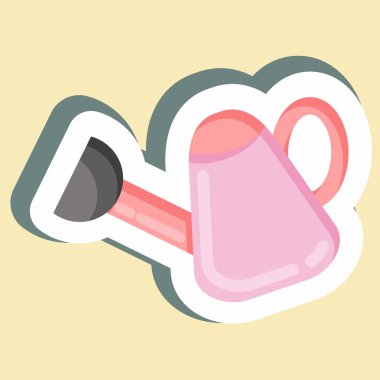 Sticker Watering Pot. suitable for Garden symbol. simple design editable. design template vector. simple illustration