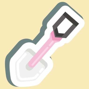 Sticker Shove. suitable for Garden symbol. simple design editable. design template vector. simple illustration