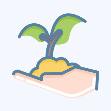 Icon Seed Plant. suitable for Garden symbol. doodle style. simple design editable. design template vector. simple illustration