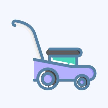 Icon Mower. suitable for Garden symbol. doodle style. simple design editable. design template vector. simple illustration
