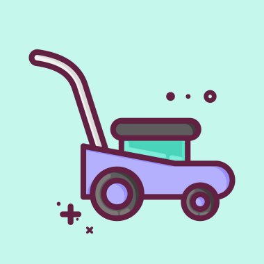 Icon Mower. suitable for Garden symbol. MBE style. simple design editable. design template vector. simple illustration