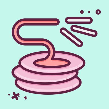 Icon Hose. suitable for Garden symbol. MBE style. simple design editable. design template vector. simple illustration