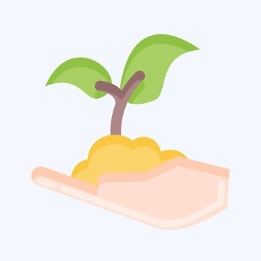 Icon Seed Plant. suitable for Garden symbol. flat style. simple design editable. design template vector. simple illustration