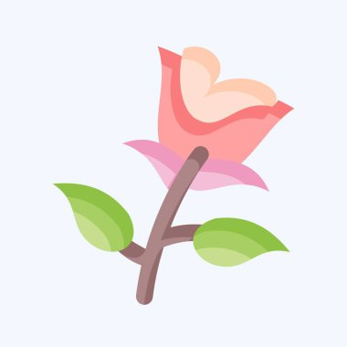 Icon Rose. suitable for Garden symbol. flat style. simple design editable. design template vector. simple illustration