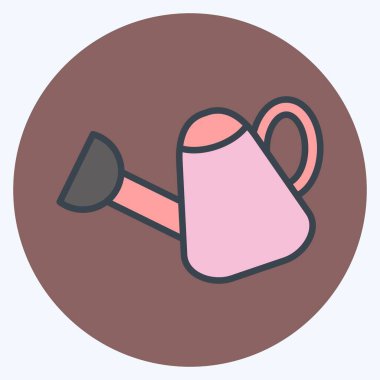 Icon Watering Pot. suitable for Garden symbol. color mate style. simple design editable. design template vector. simple illustration