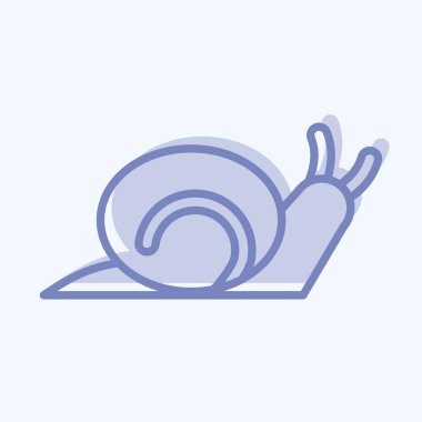 Icon Snail. suitable for Garden symbol. two tone style. simple design editable. design template vector. simple illustration