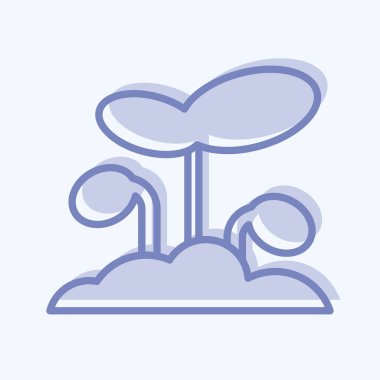 Icon Sprout. suitable for Garden symbol. two tone style. simple design editable. design template vector. simple illustration