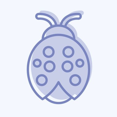 Icon Ladybug. suitable for Garden symbol. two tone style. simple design editable. design template vector. simple illustration