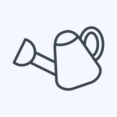 Icon Watering Pot. suitable for Garden symbol. line style. simple design editable. design template vector. simple illustration