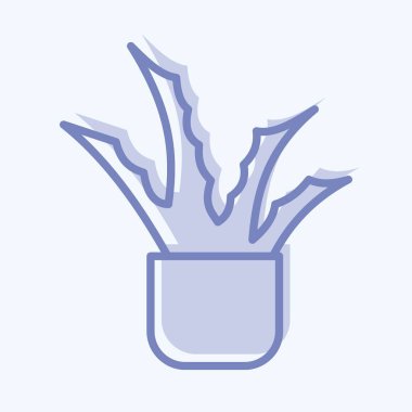 Icon Aloe Vera. suitable for Garden symbol. two tone style. simple design editable. design template vector. simple illustration