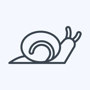 Icon Snail. suitable for Garden symbol. line style. simple design editable. design template vector. simple illustration
