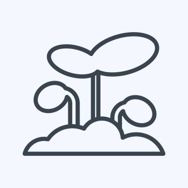 Icon Sprout. suitable for Garden symbol. line style. simple design editable. design template vector. simple illustration