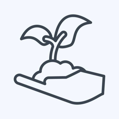 Icon Seed Plant. suitable for Garden symbol. line style. simple design editable. design template vector. simple illustration