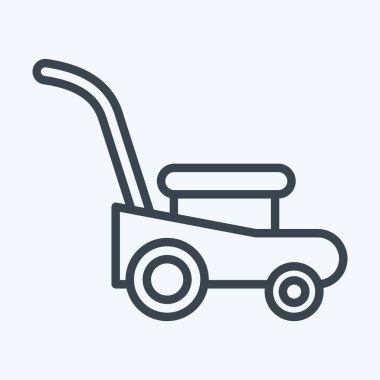 Icon Mower. suitable for Garden symbol. line style. simple design editable. design template vector. simple illustration