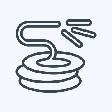 Icon Hose. suitable for Garden symbol. line style. simple design editable. design template vector. simple illustration