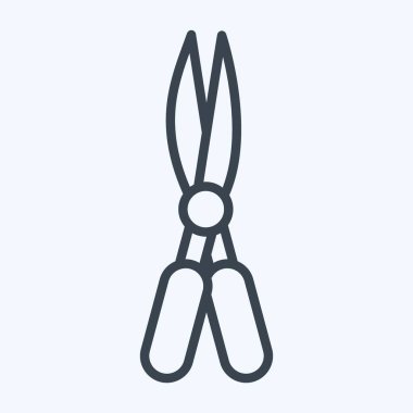 Icon Garden Scissors. suitable for Garden symbol. line style. simple design editable. design template vector. simple illustration