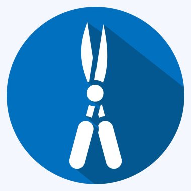 Icon Garden Scissors. suitable for Garden symbol. long shadow style. simple design editable. design template vector. simple illustration
