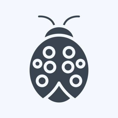 Icon Ladybug. suitable for Garden symbol. glyph style. simple design editable. design template vector. simple illustration