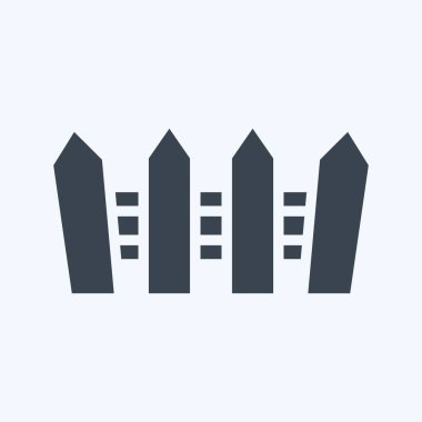 Icon Fence. suitable for Garden symbol. glyph style. simple design editable. design template vector. simple illustration