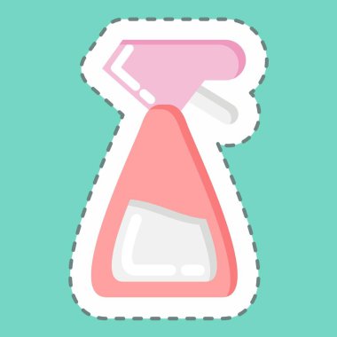 Sticker line cut Spray Bottle. suitable for Garden symbol. simple design editable. design template vector. simple illustration