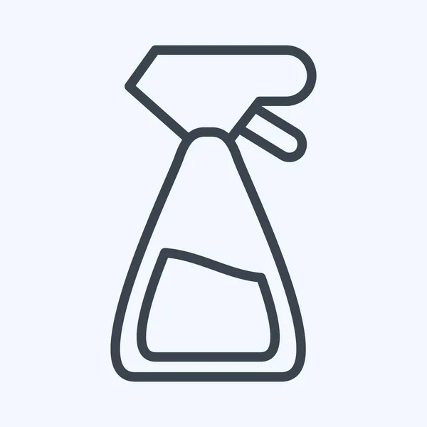Icon Spray Bottle Suitable Garden Symbol Line Style Simple Design — Stockvector