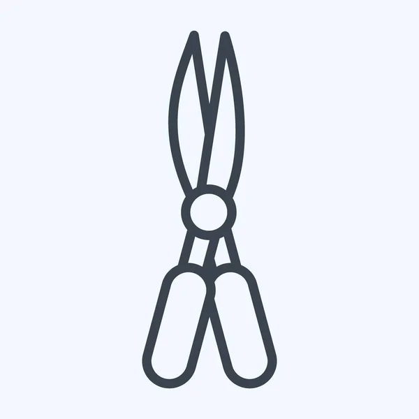 Icon Garden Scissors Suitable Garden Symbol Line Style Simple Design — Stockvektor