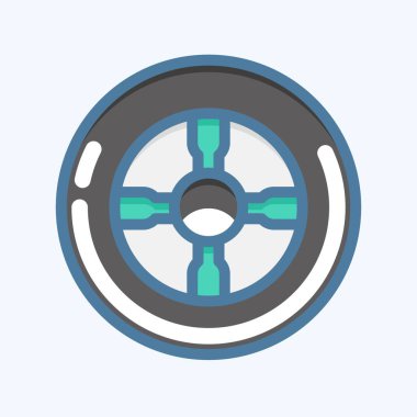 Icon Tire. suitable for Automotive symbol. doodle style. simple design editable. design template vector. simple illustration