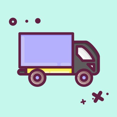 Icon Truck. suitable for Automotive symbol. MBE style. simple design editable. design template vector. simple illustration