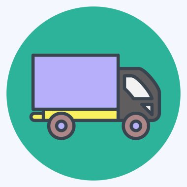 Icon Truck. suitable for Automotive symbol. color mate style. simple design editable. design template vector. simple illustration