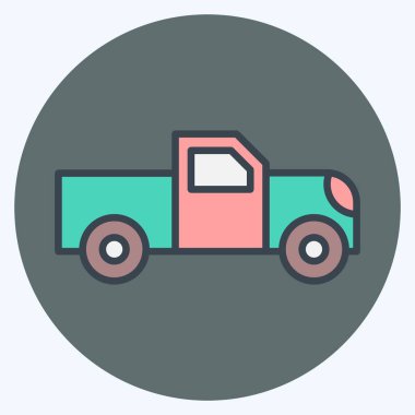 Icon Pick Up. suitable for Automotive symbol. color mate style. simple design editable. design template vector. simple illustration