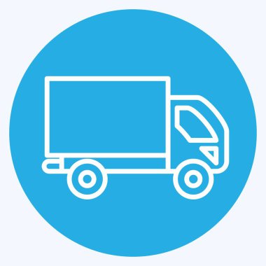 Icon Truck. suitable for Automotive symbol. blue eyes style. simple design editable. design template vector. simple illustration