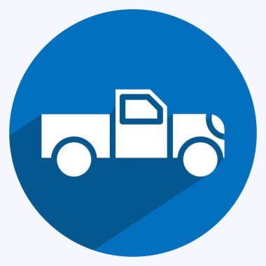 Icon Pick Up. suitable for Automotive symbol. long shadow style. simple design editable. design template vector. simple illustration