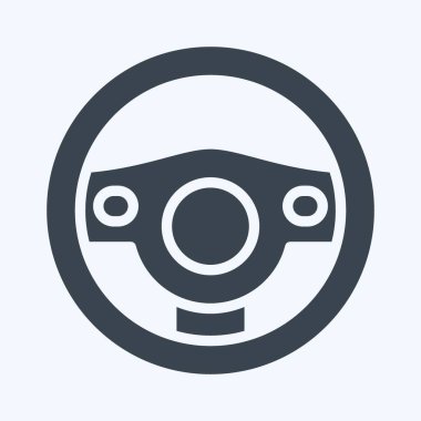 Icon teering Wheel. suitable for Automotive symbol. glyph style. simple design editable. design template vector. simple illustration