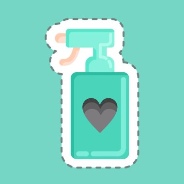 Sticker line cut Spray. related to Laundry symbol. simple design editable. simple illustration, good for prints